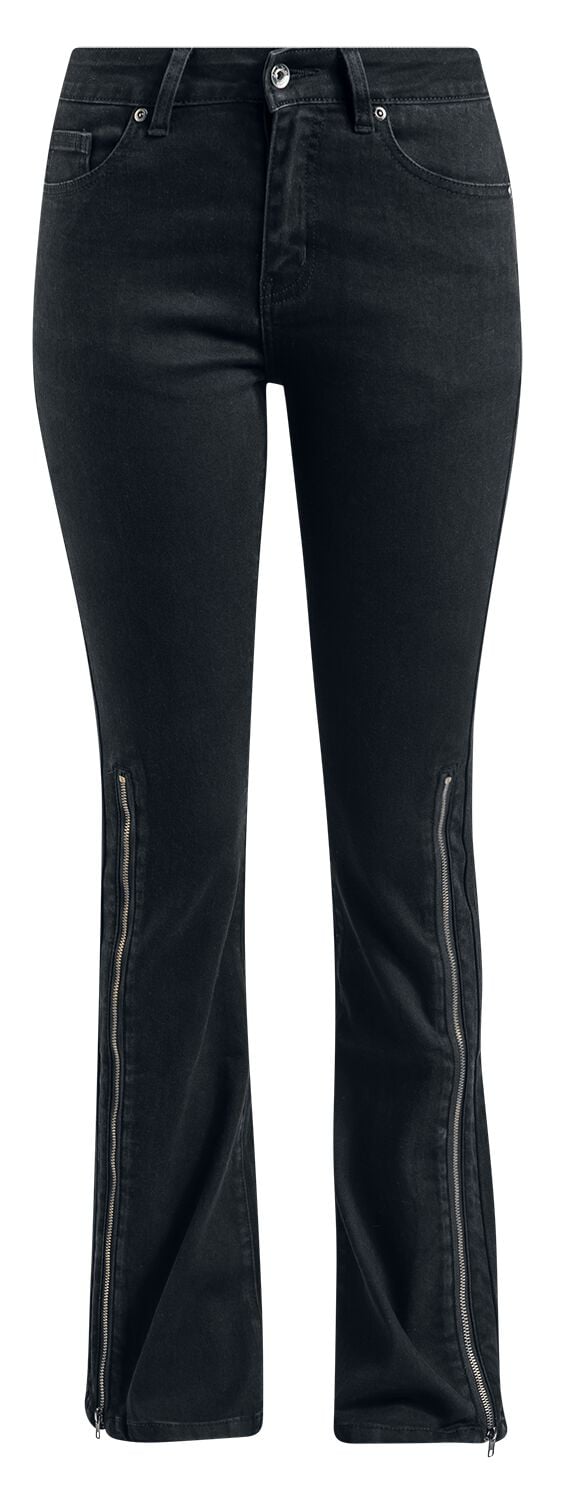 Gothicana by EMP - Gothic Jeans - Grace - W27L32 bis W31L32 - für Damen - Größe W31L30 - schwarz Gothicana by EMP - Gothic Jeans - Grace - W27L32 bis W31L32 - für Damen - Größe W31L30 - schwarz von Gothicana by EMP