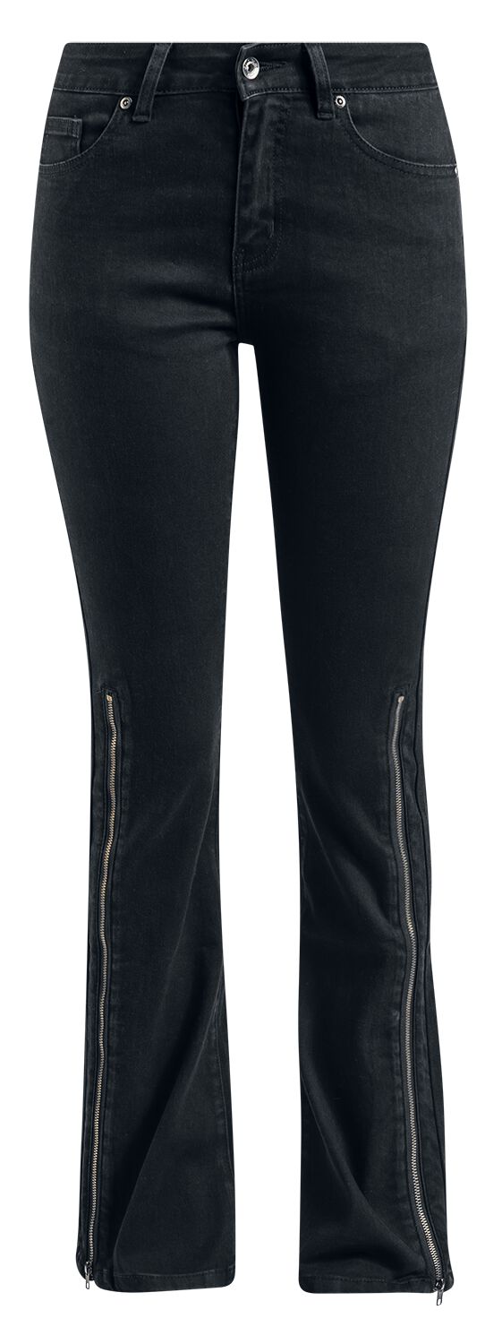 Gothicana by EMP - Gothic Jeans - Grace - W27L32 bis W31L32 - für Damen - Größe W31L30 - schwarz von Gothicana by EMP