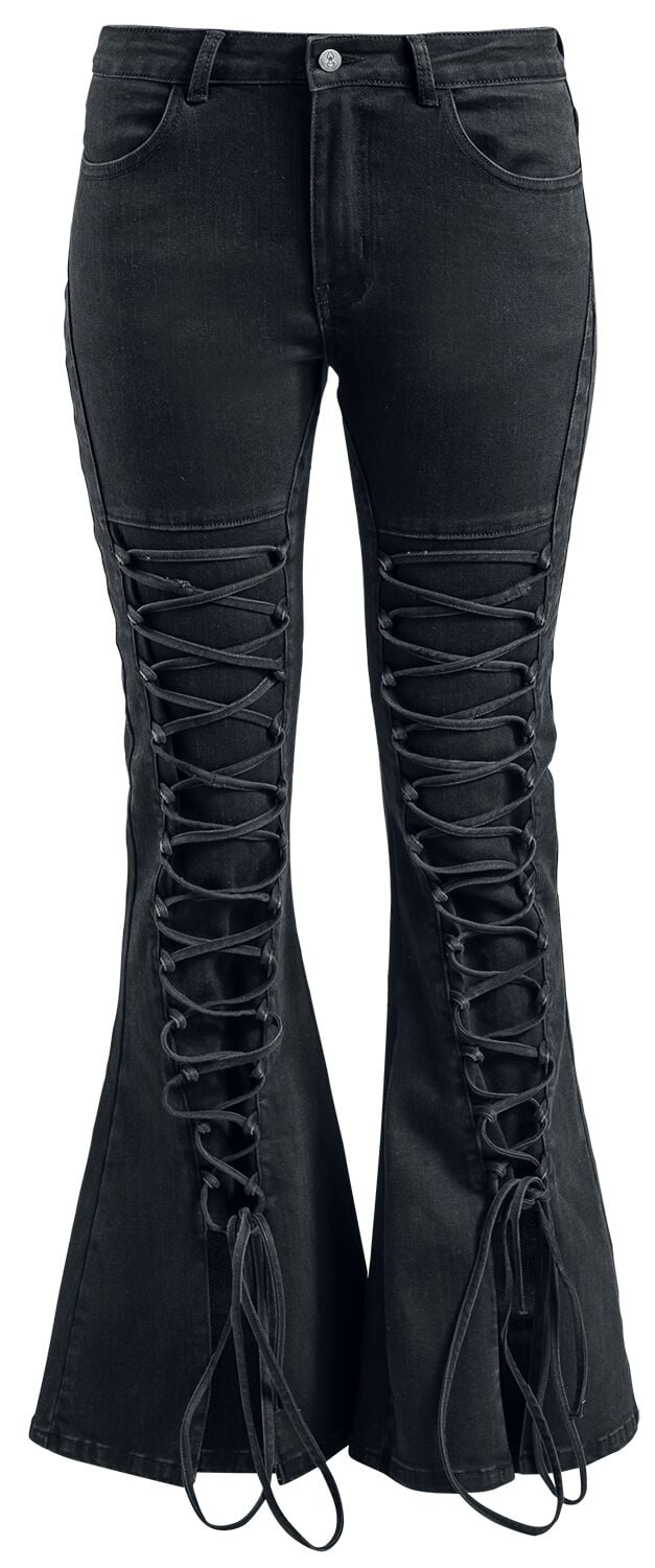 Gothicana by EMP - Gothic Jeans - Nicki - W27L30 bis W31L32 - für Damen - Größe W29L32 - schwarz Gothicana by EMP - Gothic Jeans - Nicki - W27L30 bis W31L32 - für Damen - Größe W29L32 - schwarz von Gothicana by EMP