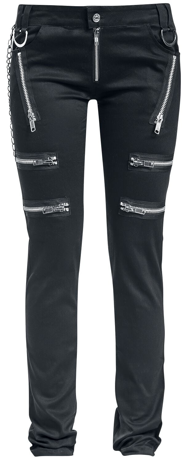 Gothicana by EMP - Gothic Jeans - Skarlett - W27L32 bis W34L34 - für Damen - Größe W27L32 - schwarz von Gothicana by EMP