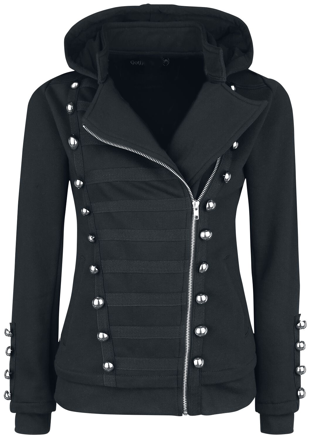 Gothicana by EMP - Gothic Kapuzenjacke - Let It Rock - S bis XXL - für Damen - Größe M - schwarz von Gothicana by EMP