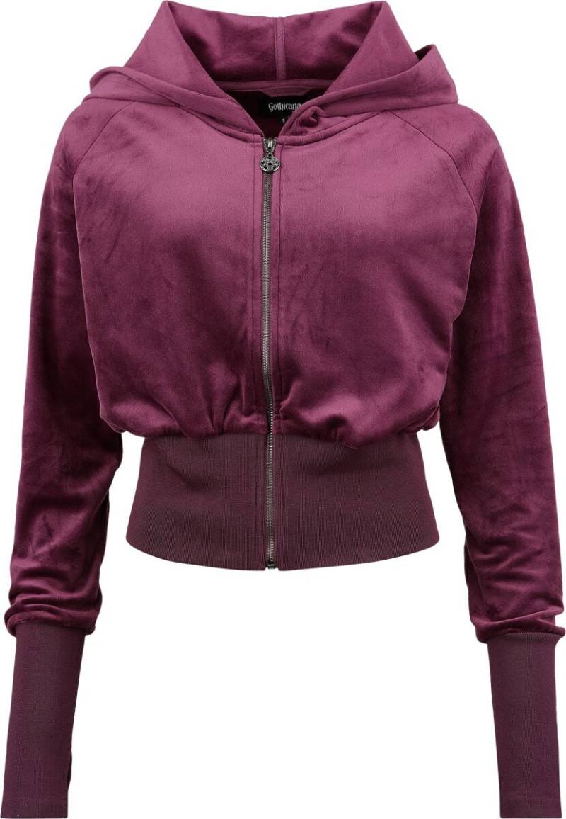 Gothicana by EMP - Gothic Kapuzenjacke - Weiche Nicki Kapuzenjacke - S bis XXL - für Damen - Größe XXL - burgund von Gothicana by EMP