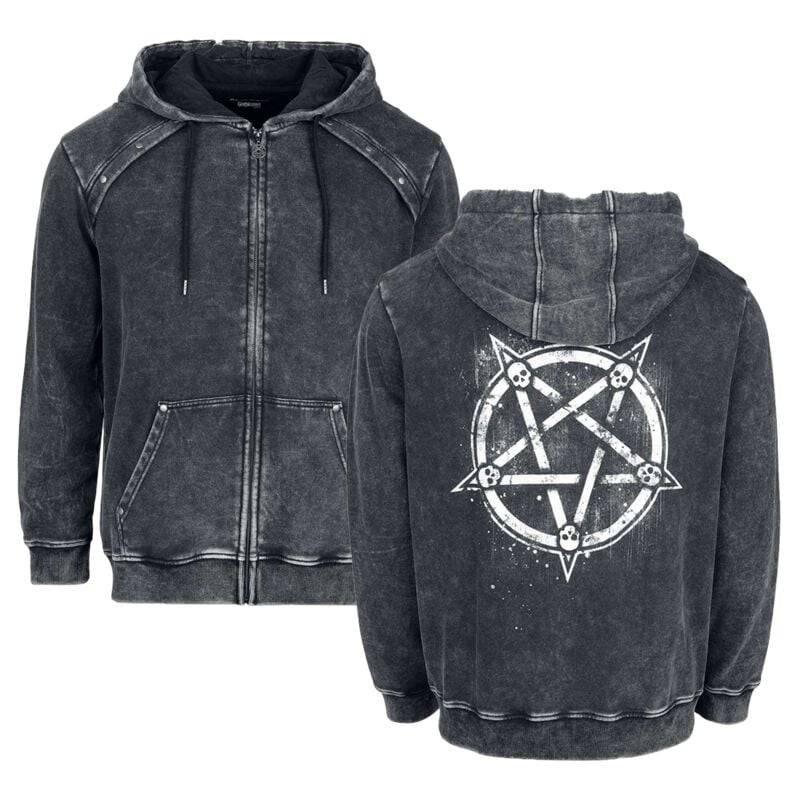 Gothicana by EMP - Gothic Kapuzenpullover - Pentagram - M bis XXL - für Männer - Größe M - schwarz von Gothicana by EMP