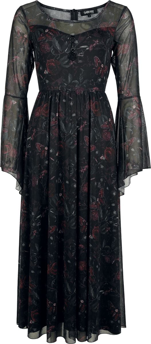 Gothicana by EMP - Gothic Kleid lang - Mystical Woods - S bis XXL - für Damen - Größe XXL - schwarz von Gothicana by EMP