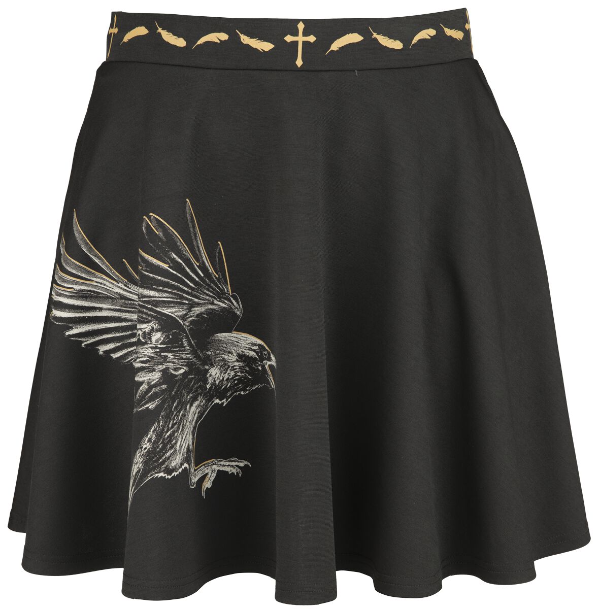 Gothicana by EMP - Gothic Kurzer Rock - Gothicana X The Crow Skirt - S bis XXL - für Damen - Größe M - schwarz von Gothicana by EMP