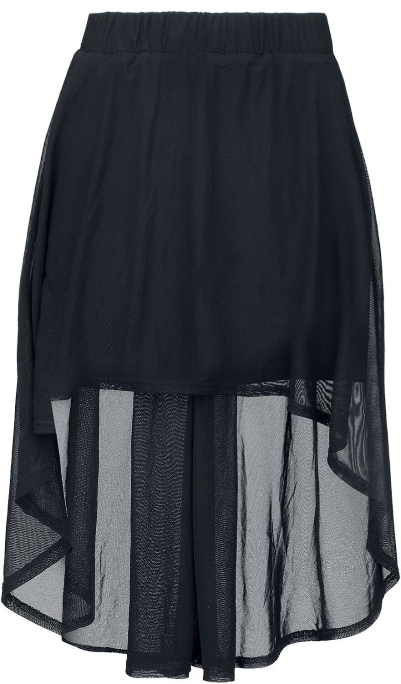 Gothicana by EMP - Gothic Kurzer Rock - Skirt With Transparent Details - S bis XXL - für Damen - Größe XL - schwarz von Gothicana by EMP
