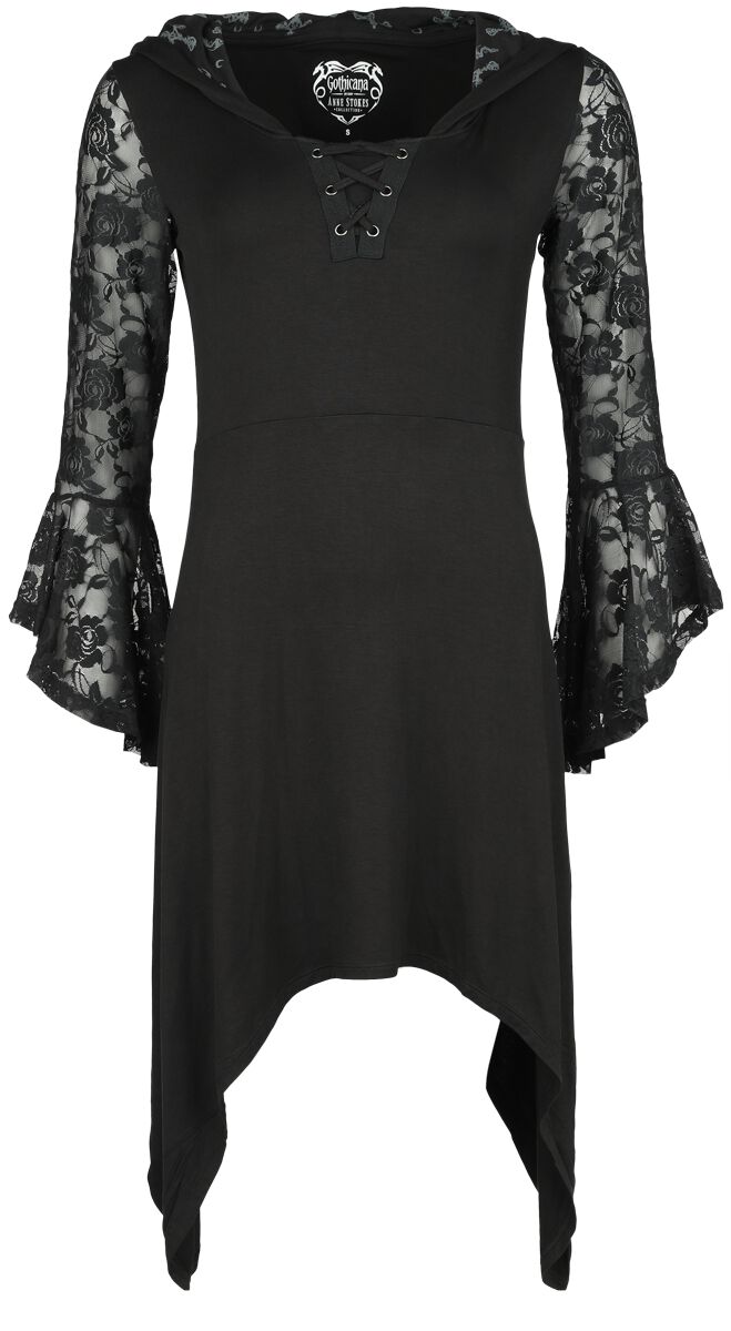 Gothicana by EMP - Gothic Kurzes Kleid - Gothicana X Anne Stokes Dress - S bis XXL - für Damen - Größe L - schwarz von Gothicana by EMP