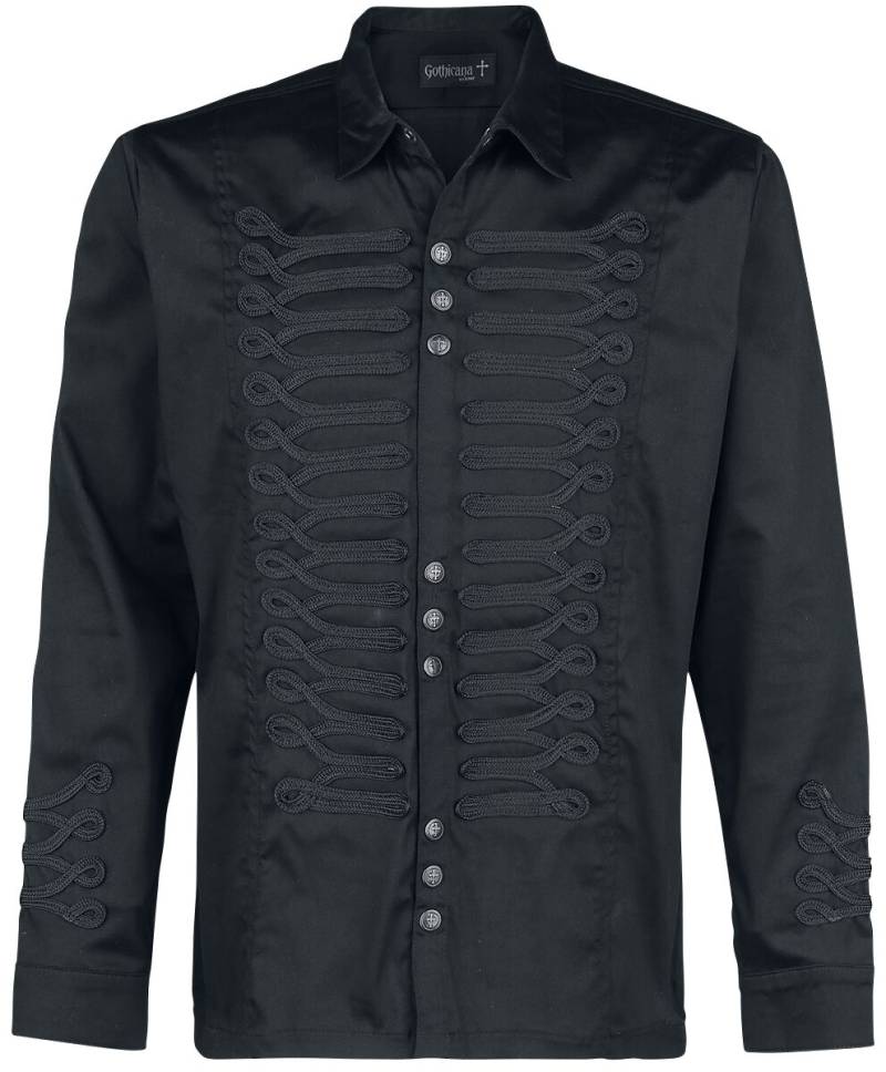 Gothicana by EMP - Gothic Langarmhemd - Counterplay - S bis XXL - für Männer - Größe M - schwarz von Gothicana by EMP