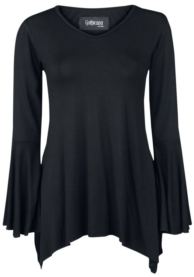Gothicana by EMP - Gothic Langarmshirt - Bat Country - S bis 5XL - für Damen - Größe S - schwarz von Gothicana by EMP