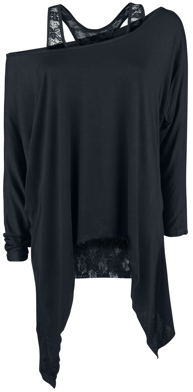 Gothicana by EMP - Gothic Langarmshirt - Busting Loose - S bis 5XL - für Damen - Größe XL - schwarz von Gothicana by EMP