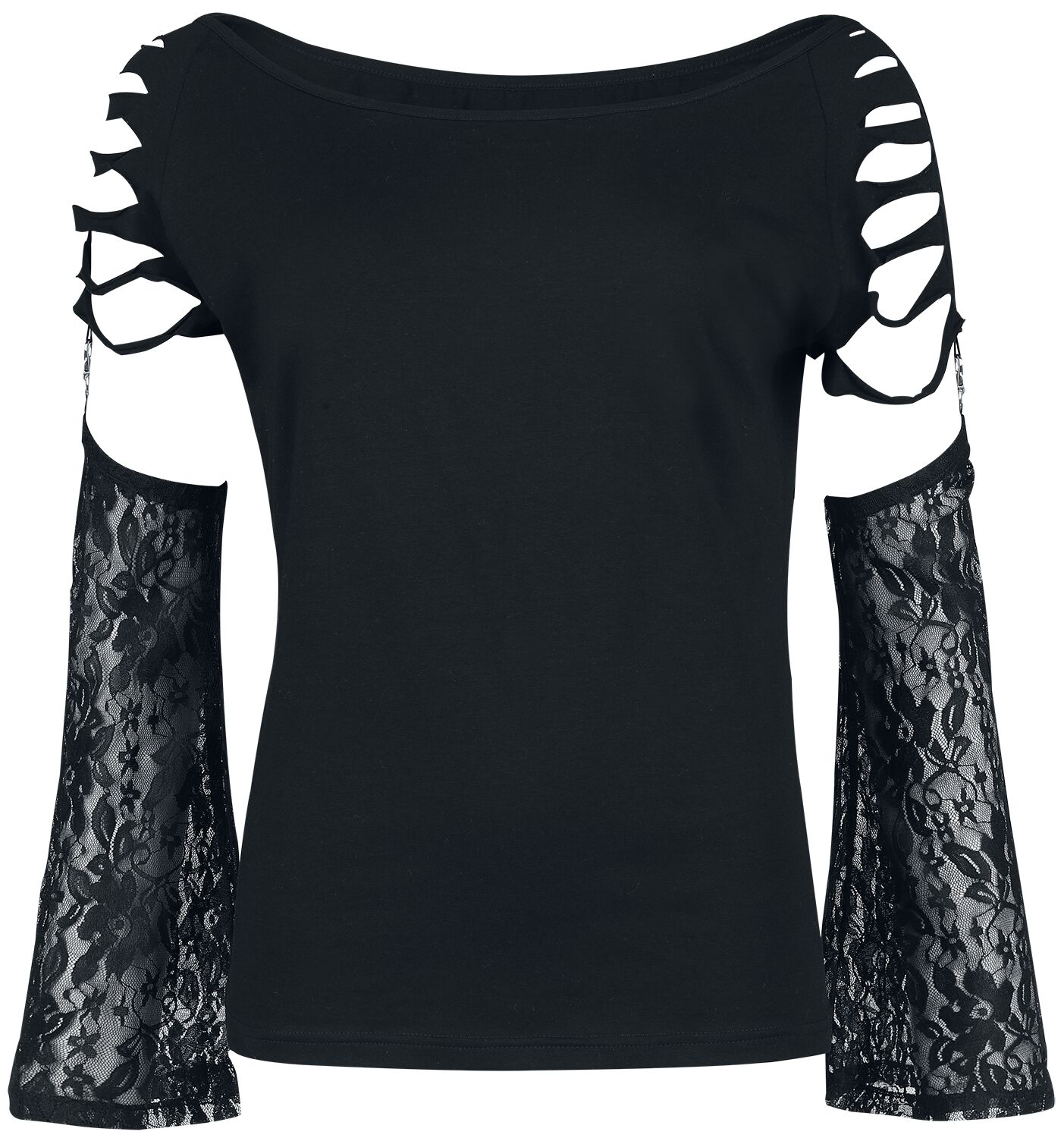 Gothicana by EMP - Gothic Langarmshirt - Days Without - S bis XL - für Damen - Größe S - schwarz von Gothicana by EMP