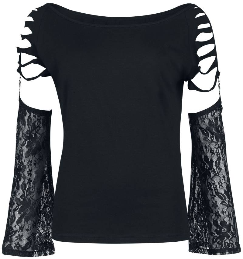 Gothicana by EMP - Gothic Langarmshirt - Days Without - S bis XL - für Damen - Größe S - schwarz von Gothicana by EMP
