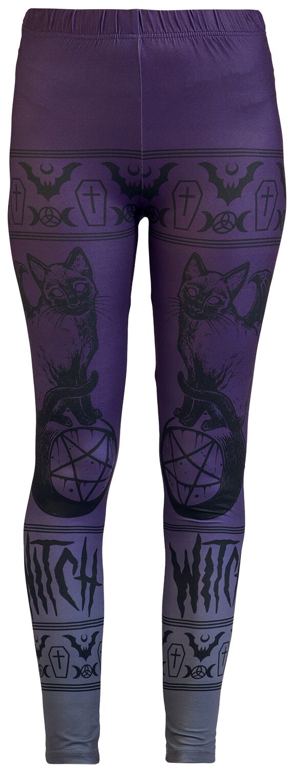 Gothicana by EMP - Gothic Leggings - Color Gradient Leggings - S bis M - für Damen - Größe S - violett von Gothicana by EMP