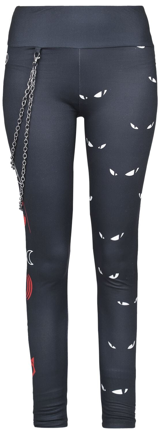 Gothicana by EMP - Gothic Leggings - Gothicana X Emily The Strange Leggings - S bis XXL - für Damen - Größe S - schwarz von Gothicana by EMP