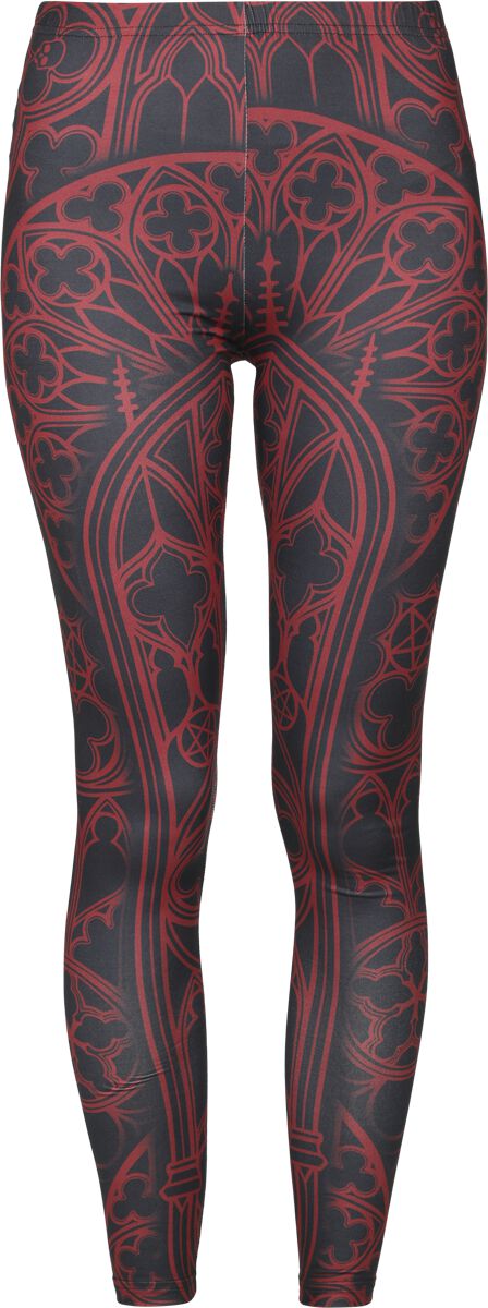 Gothicana by EMP - Gothic Leggings - Leggings with Ornaments - S bis XXL - für Damen - Größe L - schwarz von Gothicana by EMP