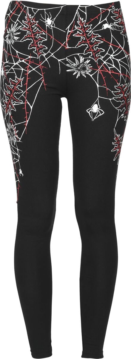 Gothicana by EMP - Gothic Leggings - Leggings with Spiderweb - S bis XXL - für Damen - Größe XL - schwarz von Gothicana by EMP