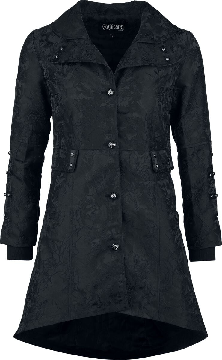 Gothicana by EMP - Gothic Mantel - Coat with Corset on the Back - S bis XXL - für Damen - Größe M - schwarz von Gothicana by EMP
