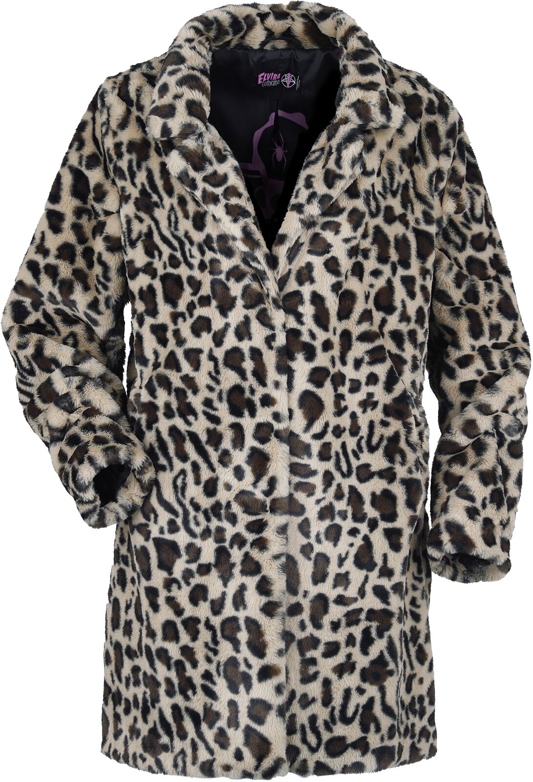 Gothicana by EMP - Gothic Mantel - Gothicana X Elvira Fake Fur Leo Coat - S bis 5XL - für Damen - Größe 4XL - leopard von Gothicana by EMP