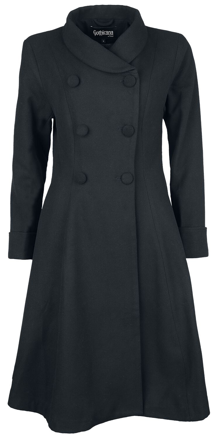 Gothicana by EMP - Gothic Mantel - Ophelia Coat - S bis XXL - für Damen - Größe XXL - schwarz von Gothicana by EMP