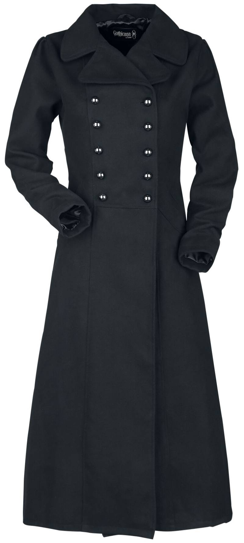 Gothicana by EMP - Gothic Militärmantel - Duna - S bis XXL - für Damen - Größe L - schwarz von Gothicana by EMP