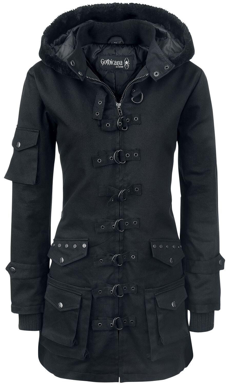 Gothicana by EMP - Gothic Parka - Bloodsucker - S bis 5XL - für Damen - Größe 3XL - schwarz von Gothicana by EMP