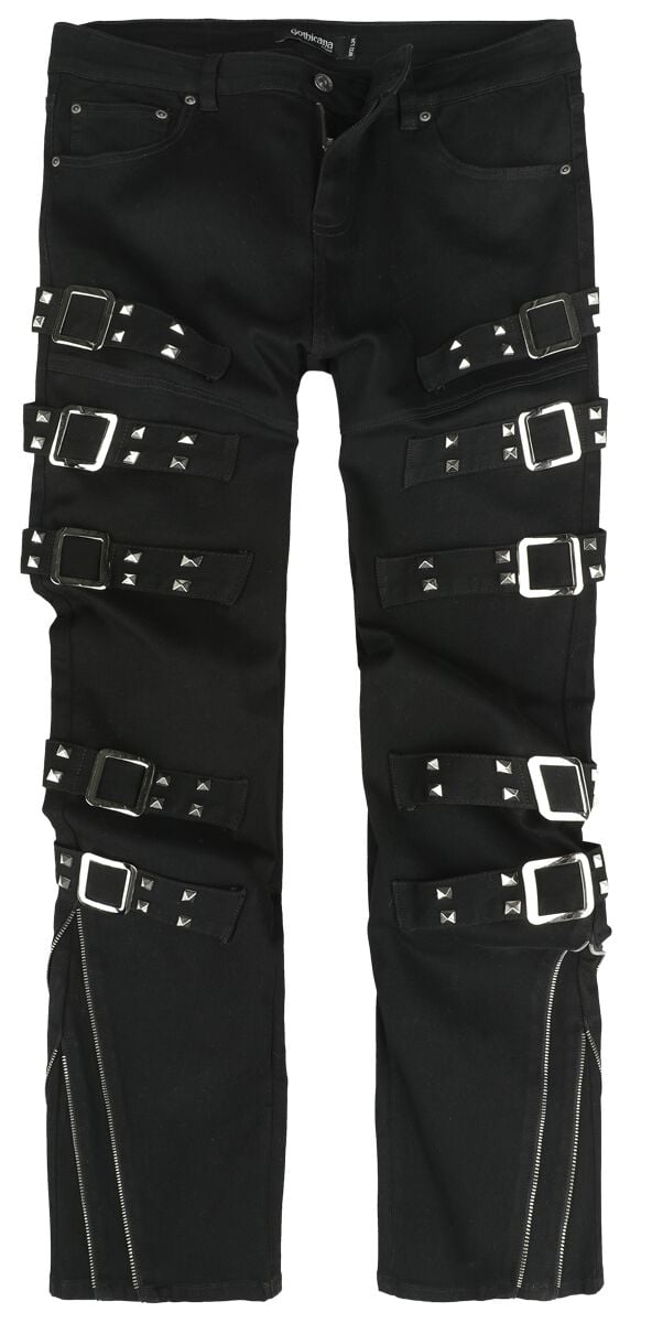 Gothicana by EMP - Gothic Stoffhose - Azaradel - W30L32 bis W34L32 - für Männer - Größe W31L32 - schwarz von Gothicana by EMP