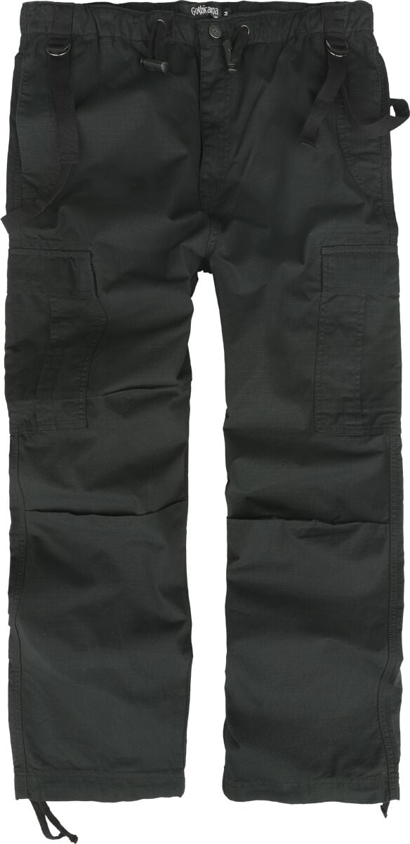 Gothicana by EMP - Gothic Stoffhose - Army Vintage Trousers - M bis XL - für Männer - Größe M - schwarz von Gothicana by EMP