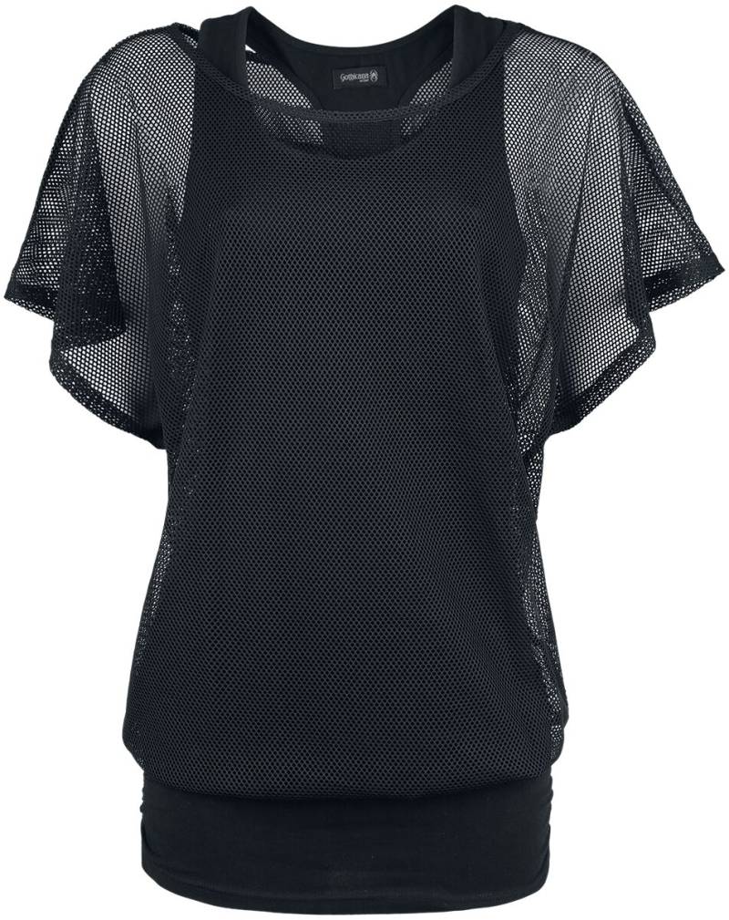 Gothicana by EMP - Gothic T-Shirt - When The Heart Rules The Mind - S bis 5XL - für Damen - Größe 4XL - schwarz von Gothicana by EMP