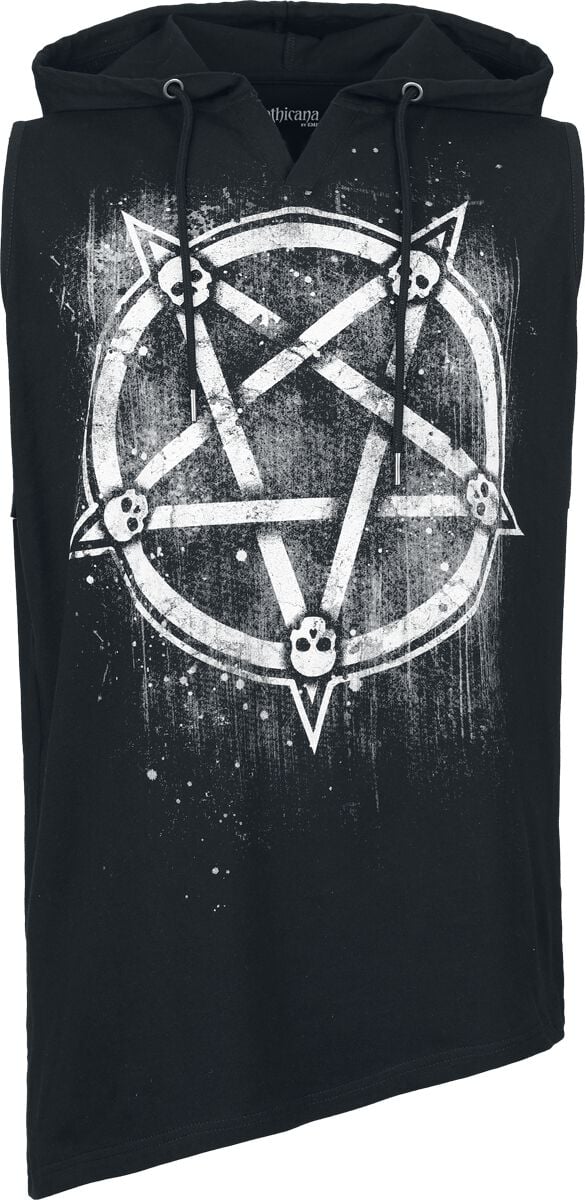 Gothicana by EMP - Gothic Tank-Top - Tank-Top with Pentagram and Skulls - S bis L - für Männer - Größe S - schwarz von Gothicana by EMP