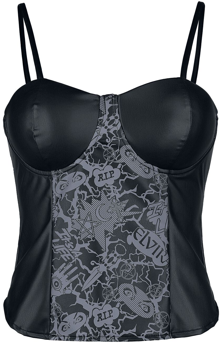 Gothicana by EMP - Gothic Top - Gothicana X Elvira Top - XS bis XXL - für Damen - Größe XS - schwarz von Gothicana by EMP