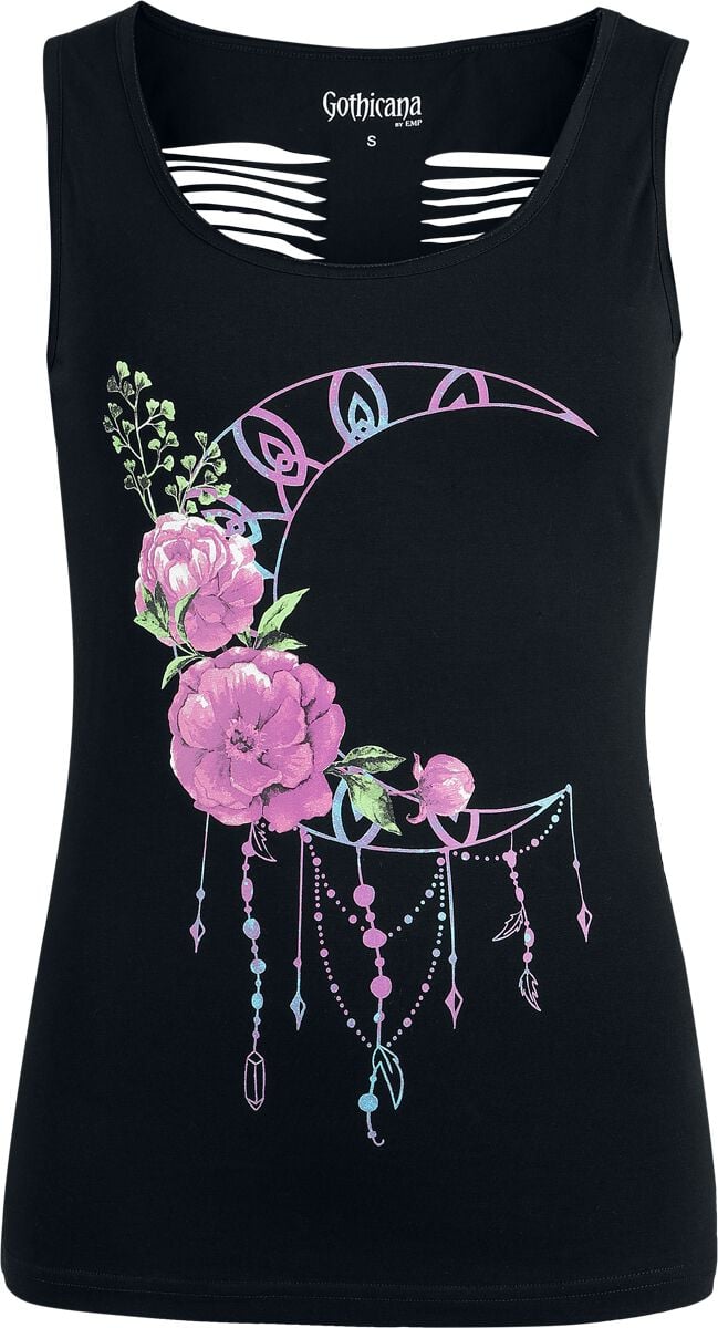 Gothicana by EMP - Gothic Top - Strong And Smart - S bis 5XL - für Damen - Größe L - schwarz von Gothicana by EMP
