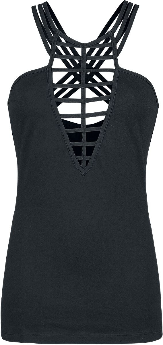 Gothicana by EMP - Gothic Top - Want It All - XS - für Damen - Größe XS - schwarz von Gothicana by EMP