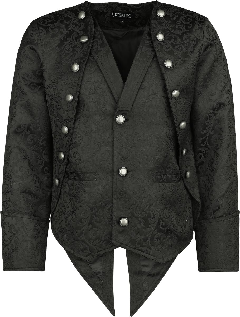 Gothicana by EMP - Gothic Übergangsjacke - 2in1 Baroque Jacket and Vest - S bis XXL - für Männer - Größe L - schwarz von Gothicana by EMP