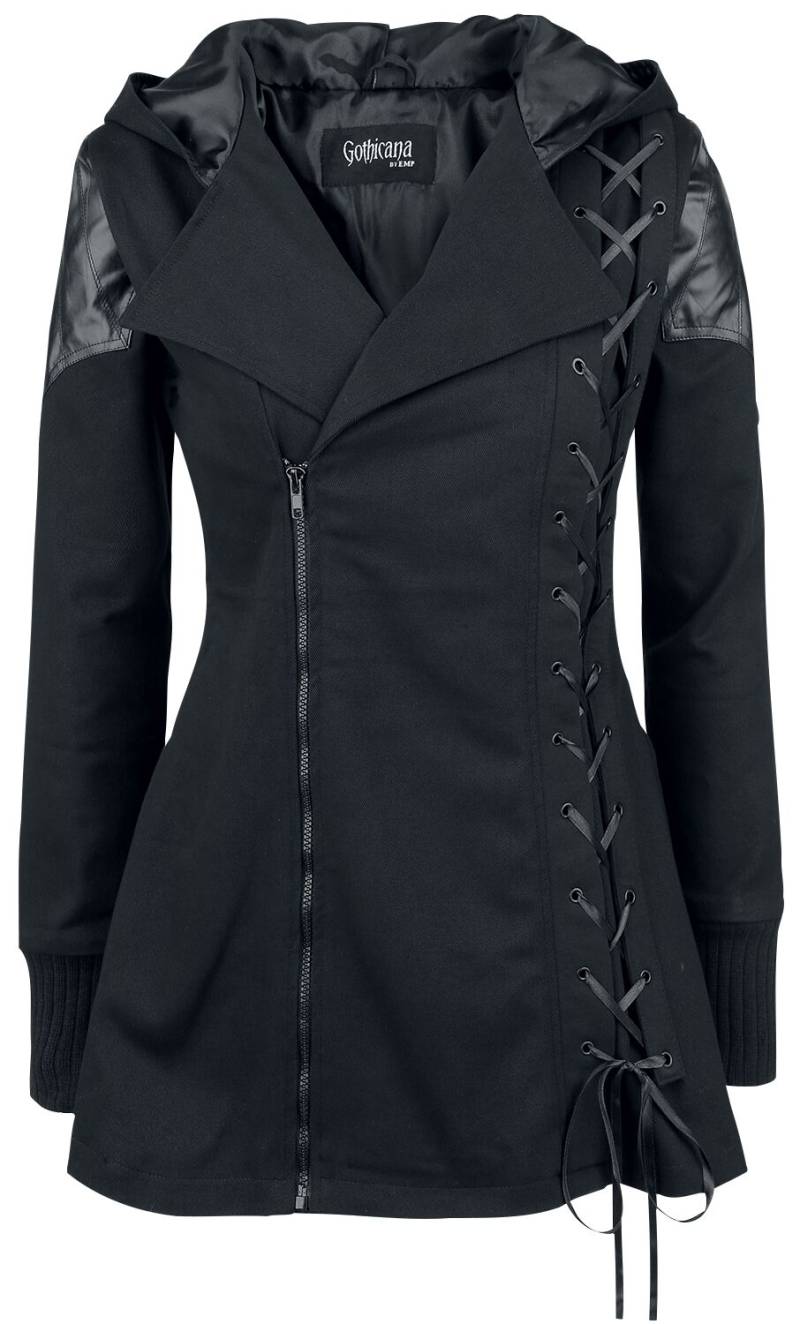 Gothicana by EMP - Gothic Übergangsjacke - Across The Night - S bis XXL - für Damen - Größe M - schwarz von Gothicana by EMP