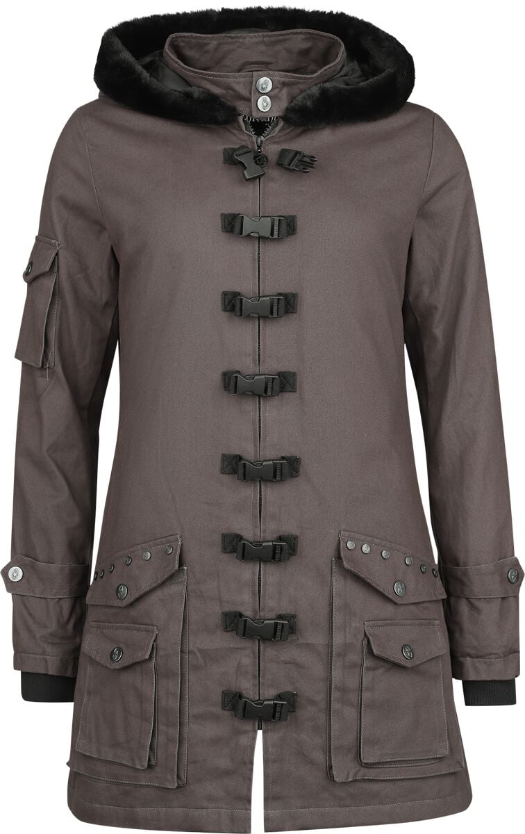Gothicana by EMP - Gothic Übergangsjacke - Bloodsucker - XS bis 5XL - für Damen - Größe 4XL - dunkelgrau Gothicana by EMP - Gothic Übergangsjacke - Bloodsucker - XS bis 5XL - für Damen - Größe 4XL - dunkelgrau von Gothicana by EMP