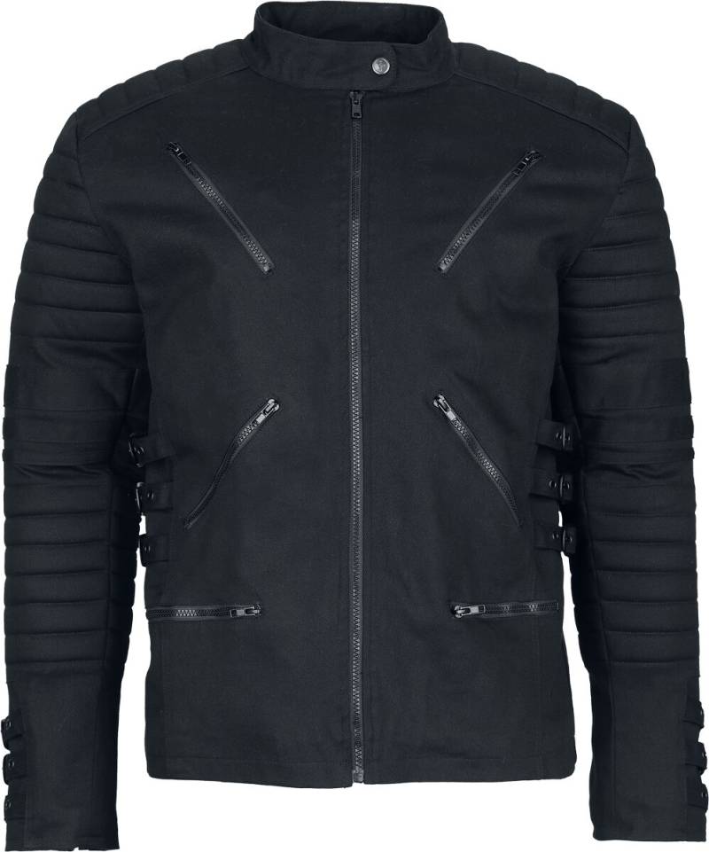 Gothicana by EMP - Gothic Übergangsjacke - Jacket with ribbed sleeves - L bis XXL - für Männer - Größe XXL - schwarz von Gothicana by EMP