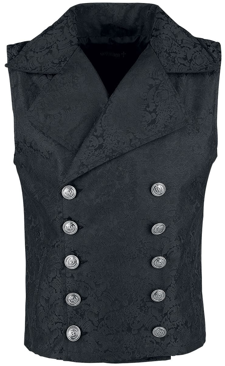 Gothicana by EMP - Gothic Weste - Baroque Vest - S bis 3XL - für Männer - Größe M - schwarz von Gothicana by EMP