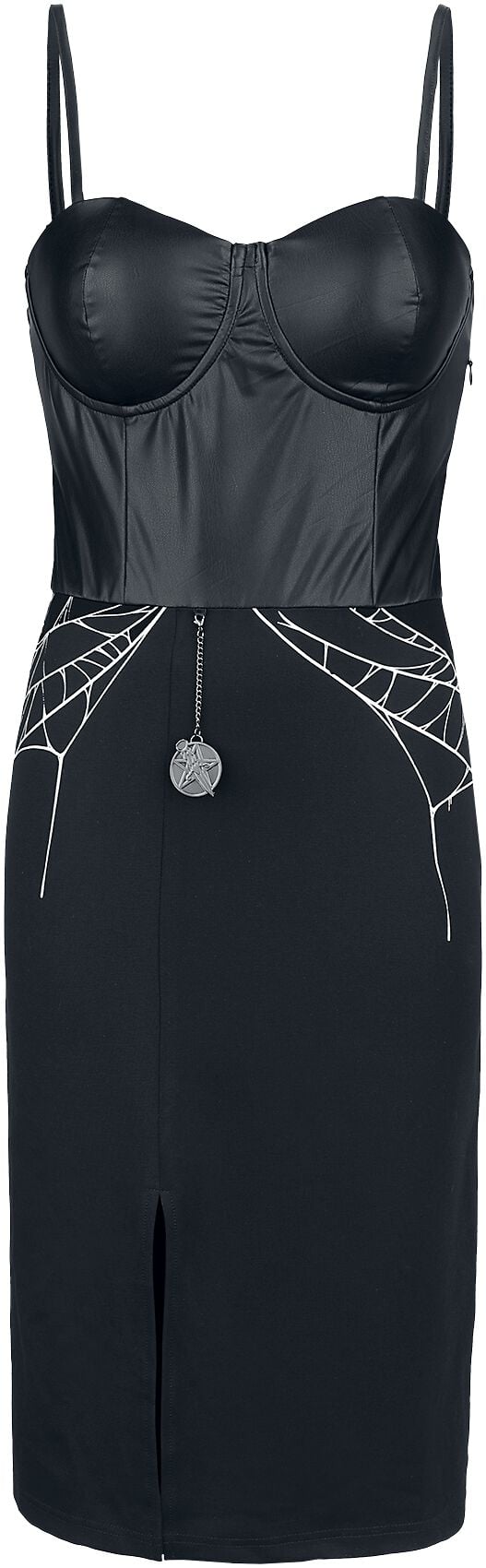 Gothicana by EMP Gothicana Spider Dress Mittellanges Kleid schwarz in L von Gothicana by EMP