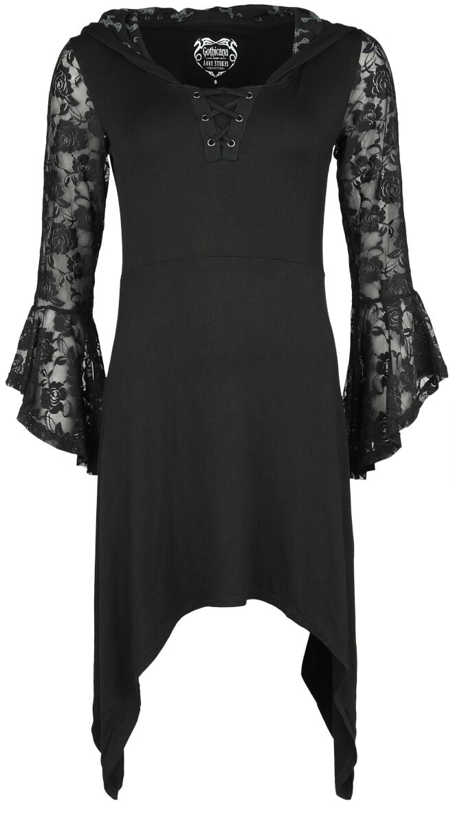 Gothicana by EMP Gothicana X Anne Stokes Dress Kurzes Kleid schwarz in XL von Gothicana by EMP