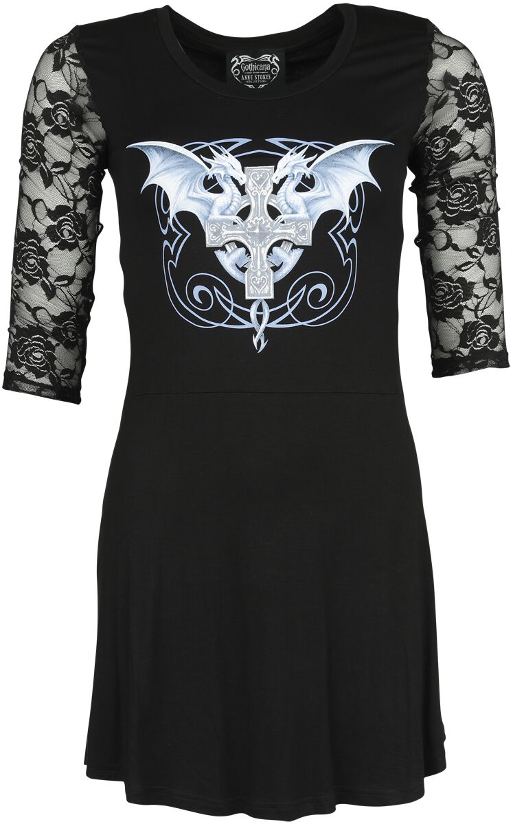 Gothicana by EMP Gothicana X Anne Stokes Longsleeve Langarmshirt schwarz in XL von Gothicana by EMP