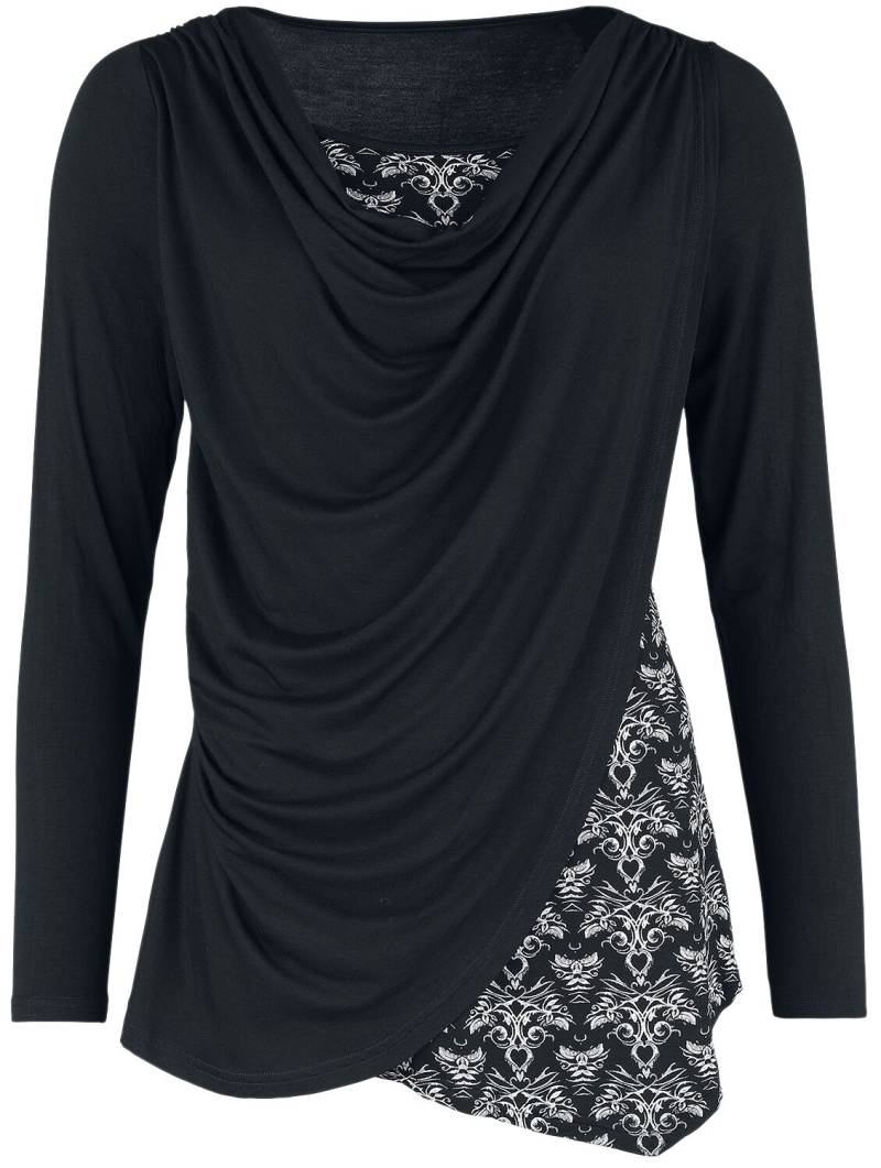 Gothicana by EMP Gothicana X Anne Stokes - Longsleeve im Doublelayer look Langarmshirt schwarz in M von Gothicana by EMP