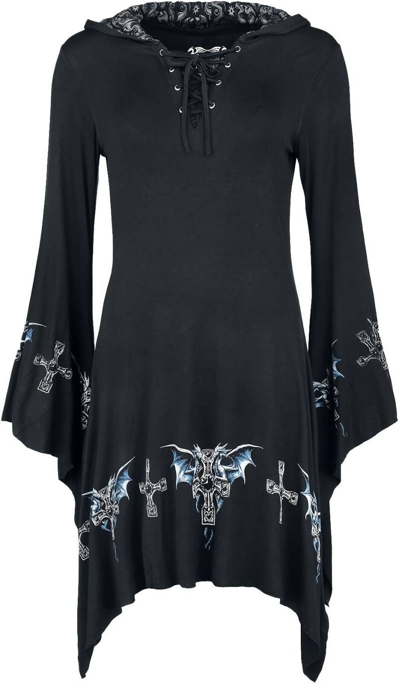 Gothicana by EMP Gothicana X Anne Stokes -  Short Dragon Dress Kurzes Kleid schwarz in 3XL von Gothicana by EMP