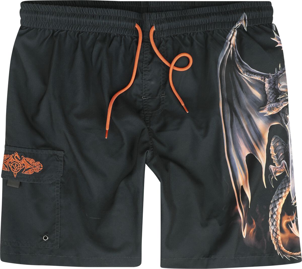 Gothicana by EMP Gothicana X Anne Stokes - Swim Shorts Short schwarz in L von Gothicana by EMP