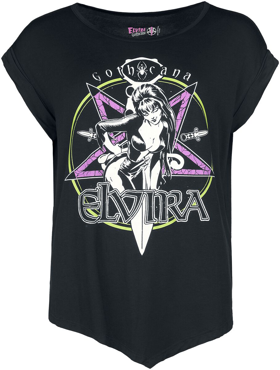 Gothicana by EMP Gothicana X Elvira T-Shirt T-Shirt schwarz in M von Gothicana by EMP