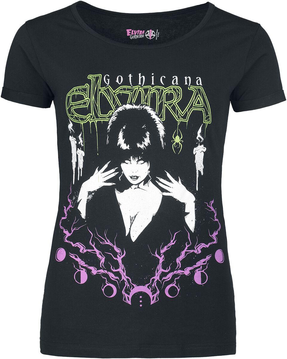 Gothicana by EMP Gothicana X Elvira T-Shirt T-Shirt schwarz in S von Gothicana by EMP