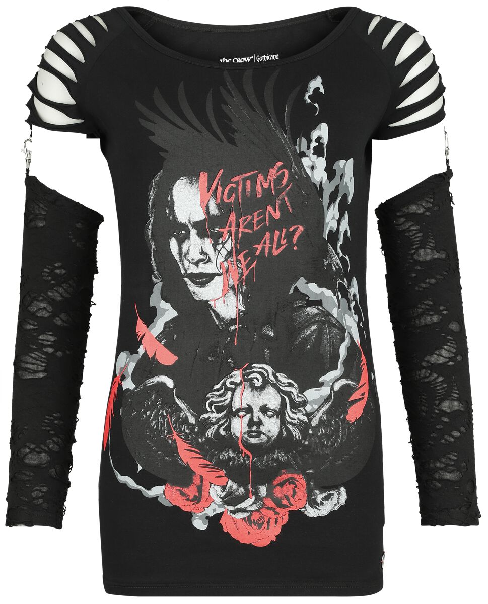 Gothicana by EMP Gothicana X The Crow Longsleeve Langarmshirt schwarz in L von Gothicana by EMP