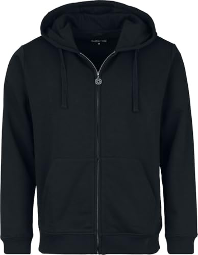 Gothicana by EMP Herren Schwarze Basic-Kapuzenjacke mit Kängurutasche S von Gothicana by EMP