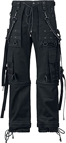 Gothicana by EMP Herren Schwarze Cargohose mit Nieten und Ketten W36L34 von Gothicana by EMP