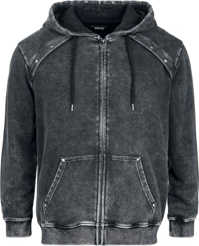 Gothicana by EMP Herren Schwarze Kapuzenjacke mit vielen Pentagramdetails und seitlichen Tascheneingriffe L von Gothicana by EMP