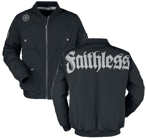 Gothicana by EMP Herren Schwarze Übergangsjacke mit Faithless-Schriftzug L von Gothicana by EMP